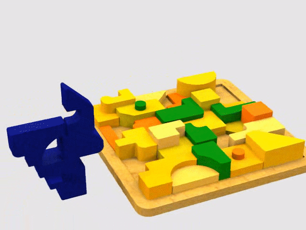 animation of puzzle assembly